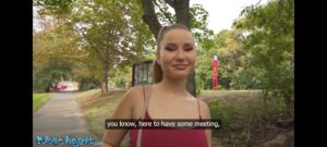 Hot NEW Blonde with Amazing Natural Tits Removes Condom to Fuck Raw