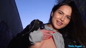 Cute Russian College Student Talked into Fucking outside